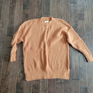 Aerie Women's Oversized Warm Burnt Orange Crewneck Sweater - XS